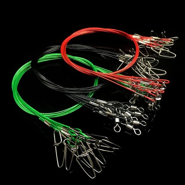 10x durable fishing wire leaders fishing leaders rolling swivel cross lock snap
10x durable fishing wire leaders fishing leaders rolling swivel cross lock snap