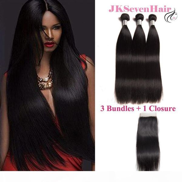 unprocessed 10a grade straight brazilian virgin human hair extensions 3pcs with 4x4inch lace closure peruvian malaysian indian hair weaves, Black
unprocessed 10a grade straight brazilian virgin human hair extensions 3pcs with 4x4inch lace closure peruvian malaysian indian hair weaves, Black