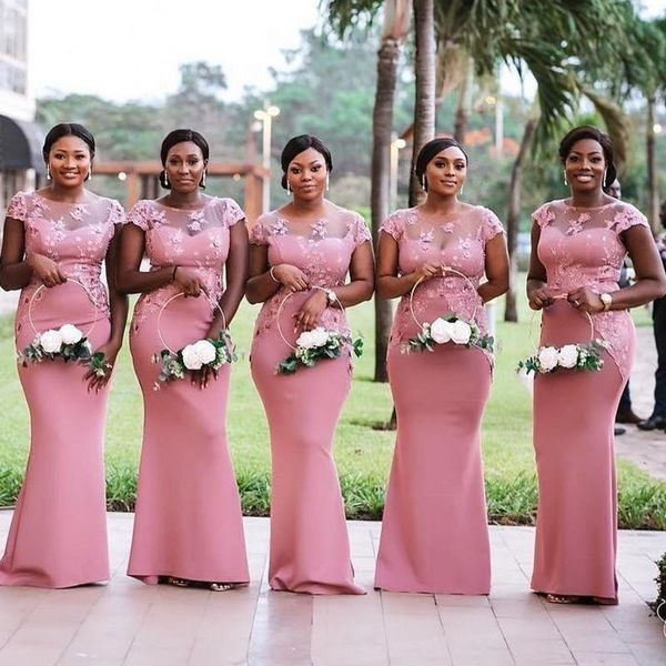 pink bridesmaid dresses 2021 short sleeves mermaid floor length beaded lace applique plus size maid of honor gown country wedding vestidos, White;pink
pink bridesmaid dresses 2021 short sleeves mermaid floor length beaded lace applique plus size maid of honor gown country wedding vestidos, White;pink