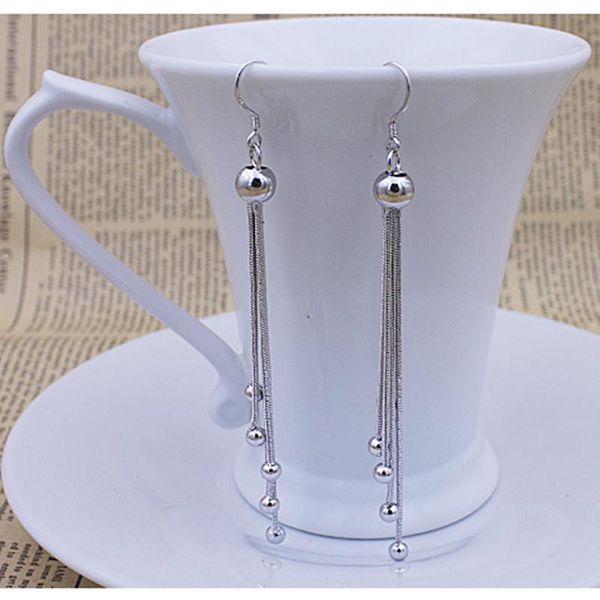 dangle & chandelier long tassel silver color earrings for women wedding drop earing fashion jewelry gifts
dangle & chandelier long tassel silver color earrings for women wedding drop earing fashion jewelry gifts
