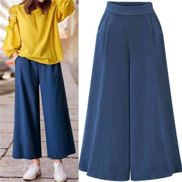 cinessd the flare pants for women autumn blue elastic waist wide leg culottes stretch trouser female clothing plus size 4xl 210530, Black;white
cinessd the flare pants for women autumn blue elastic waist wide leg culottes stretch trouser female clothing plus size 4xl 210530, Black;white