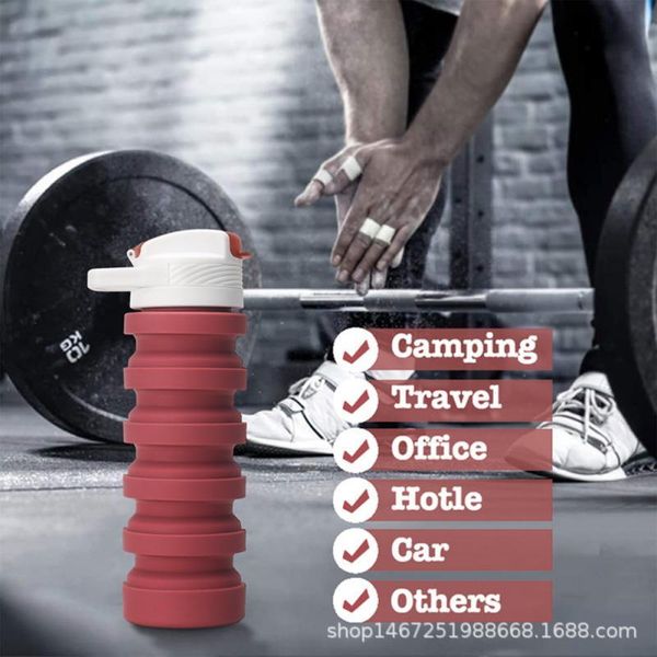 water bottles & cages folding silicone cup 550ml portable sports bottle with straw cover outdoor travel gym run
water bottles & cages folding silicone cup 550ml portable sports bottle with straw cover outdoor travel gym run