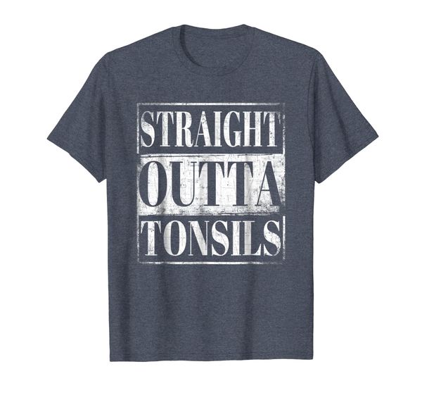 straight outta tonsils t-shirt removal surgery tonsilitis, White;black