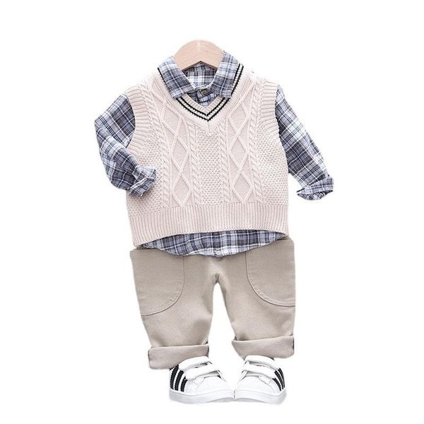 clothing sets spring autumn children cartoon clothes baby boy girls vest plaid shirt pants 3pcs/sets kids infant cotton tracksuit, White
clothing sets spring autumn children cartoon clothes baby boy girls vest plaid shirt pants 3pcs/sets kids infant cotton tracksuit, White