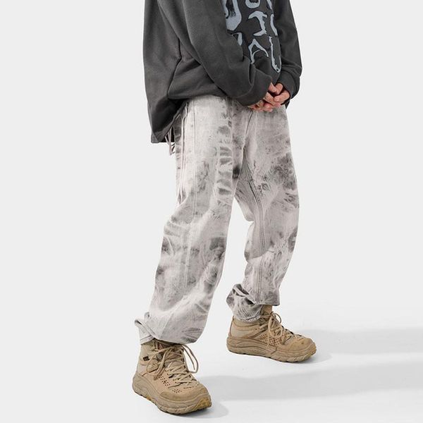 men's jeans 2021 tie dye washed straight pants men streetwear vouge gray loose women casual punk goth denim trousers pantalones hombre, Blue
men's jeans 2021 tie dye washed straight pants men streetwear vouge gray loose women casual punk goth denim trousers pantalones hombre, Blue