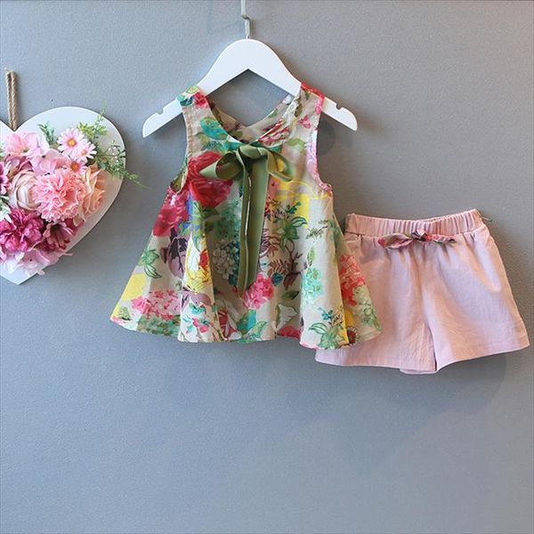 summer childrens clothes girls sets printed sleeveless baby girl for kids vest shorts 2 pieces outfits, White
summer childrens clothes girls sets printed sleeveless baby girl for kids vest shorts 2 pieces outfits, White
