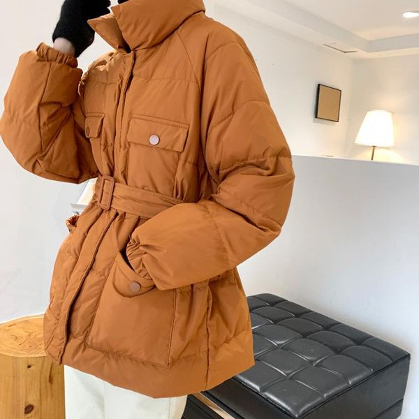 winter 2021 bread clothes multi pocket women's white duck down clothes loose stand collar korean bright coat 6688, Black
winter 2021 bread clothes multi pocket women's white duck down clothes loose stand collar korean bright coat 6688, Black