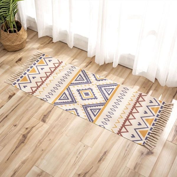 carpets retro bohemian hand woven cotton linen carpet with tassel door bedroom tapestry decorative blanket living room area rug
carpets retro bohemian hand woven cotton linen carpet with tassel door bedroom tapestry decorative blanket living room area rug