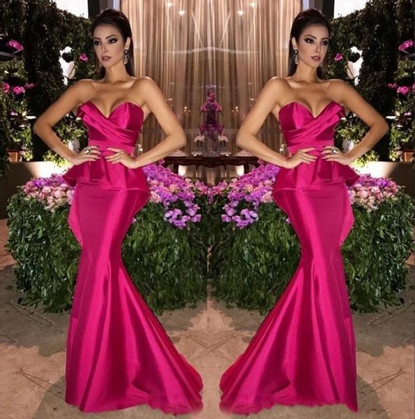 new charming 2021 fuchsia satin mermaid long evening es arabic sweetheart ruched peplum floor length formal prom party tdya, Black;red
new charming 2021 fuchsia satin mermaid long evening es arabic sweetheart ruched peplum floor length formal prom party tdya, Black;red
