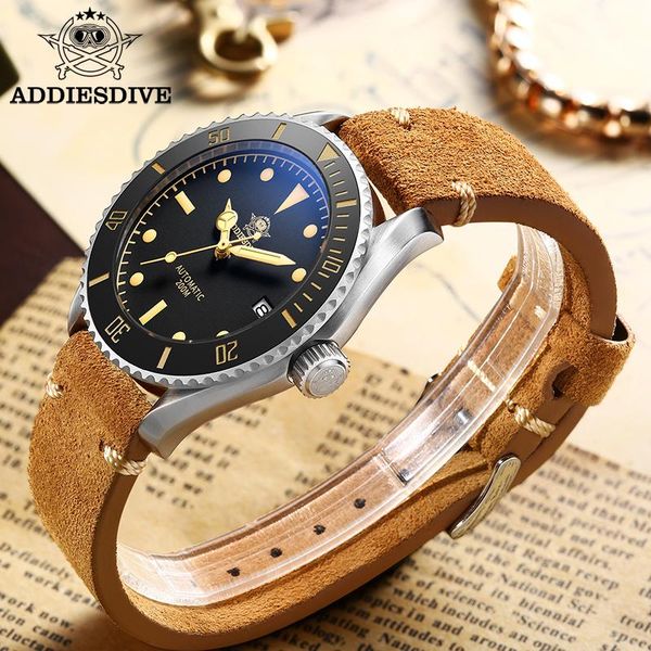 wristwatches addies dive men's watch nh35 movement brown plush strap c3 luminous stainless steel case date display 200m diving watches, Slivery;brown
wristwatches addies dive men's watch nh35 movement brown plush strap c3 luminous stainless steel case date display 200m diving watches, Slivery;brown
