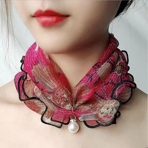 scarves lace pearls ring scarf ladies korean style simple mother's day gifts floral temperament soft spring summer hair band, Blue;gray
scarves lace pearls ring scarf ladies korean style simple mother's day gifts floral temperament soft spring summer hair band, Blue;gray
