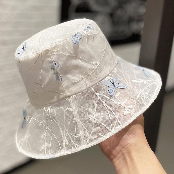 wide brim hats fashion colorful butterfly bucket hat lace foldable casual breathable fisherman cap women spring summer outdoor sunscreen, Blue;gray
wide brim hats fashion colorful butterfly bucket hat lace foldable casual breathable fisherman cap women spring summer outdoor sunscreen, Blue;gray