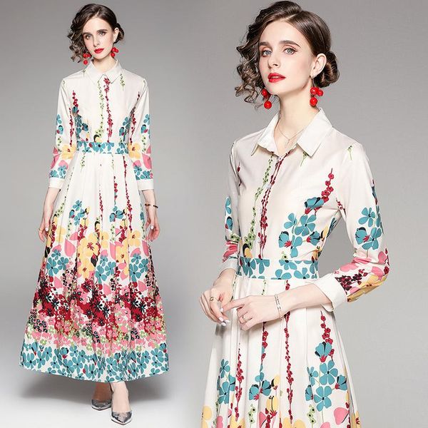 casual dresses vintage elegant runway printed maxi dress women 2021 autumn long sleeve office slim a-line floral pleated party frock, Black;gray
casual dresses vintage elegant runway printed maxi dress women 2021 autumn long sleeve office slim a-line floral pleated party frock, Black;gray