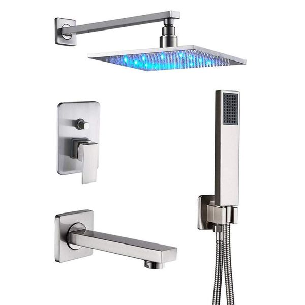 led light bathroom shower faucet set 3-ways brass embedded box control valve bath shower mixer tap rainfall brass showerhead
led light bathroom shower faucet set 3-ways brass embedded box control valve bath shower mixer tap rainfall brass showerhead