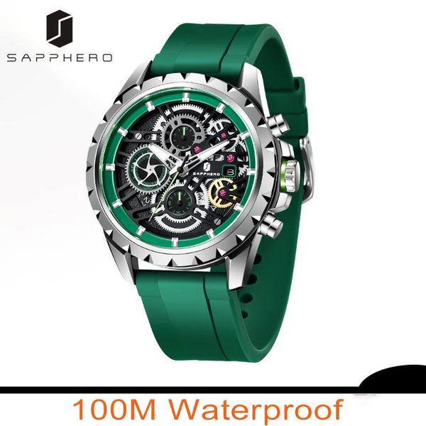 wristwatches sapphero mens watch waterproof 10atm silicone band chronograph sport business hollow design wrist watches fashion casual gift, Slivery;brown
wristwatches sapphero mens watch waterproof 10atm silicone band chronograph sport business hollow design wrist watches fashion casual gift, Slivery;brown