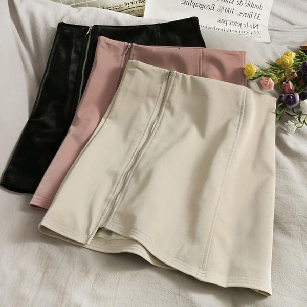 skirts irregular zipper high waist pu leather skirt women 2021 casual solid color a-line package hip short, Black
skirts irregular zipper high waist pu leather skirt women 2021 casual solid color a-line package hip short, Black