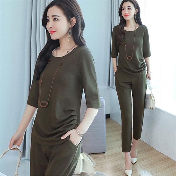 two piece set women's summer tracksuits 2021 casual 2pcs short sleeve o-neck +cropped trousers ladies lounge sports suits, Gray
two piece set women's summer tracksuits 2021 casual 2pcs short sleeve o-neck +cropped trousers ladies lounge sports suits, Gray