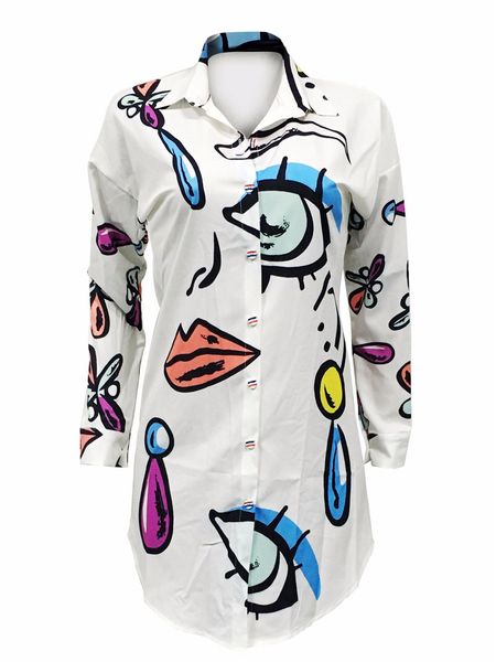 new fashion trend casual style shirt skirt printed casual loose mini dresses women summer white party club dress size s-xl, Black;gray
new fashion trend casual style shirt skirt printed casual loose mini dresses women summer white party club dress size s-xl, Black;gray