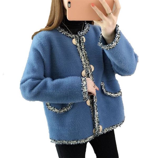 2021 new women autumn winter faux mink knitted cardigan sweater coat female tricot jacket outerwear sueter mujer invierno z67zd2s, White;black
2021 new women autumn winter faux mink knitted cardigan sweater coat female tricot jacket outerwear sueter mujer invierno z67zd2s, White;black