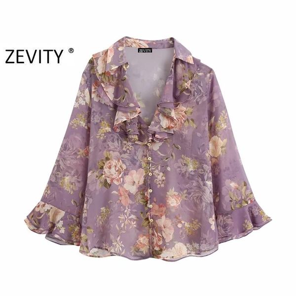 women's blouses & shirts zevity women vintage cascading ruffle flower printing casual smock chic blouse ladies chiffon roupas femininas, White
women's blouses & shirts zevity women vintage cascading ruffle flower printing casual smock chic blouse ladies chiffon roupas femininas, White