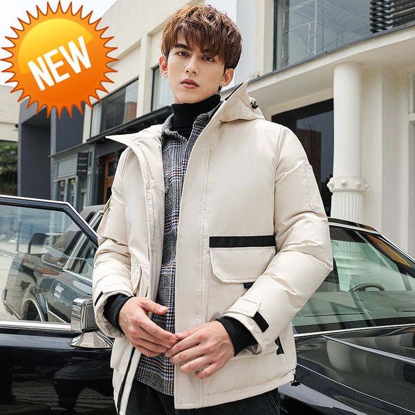 men's warm down jacket thickened couple white duck solid color 2021 autumn and winter new, Black
men's warm down jacket thickened couple white duck solid color 2021 autumn and winter new, Black