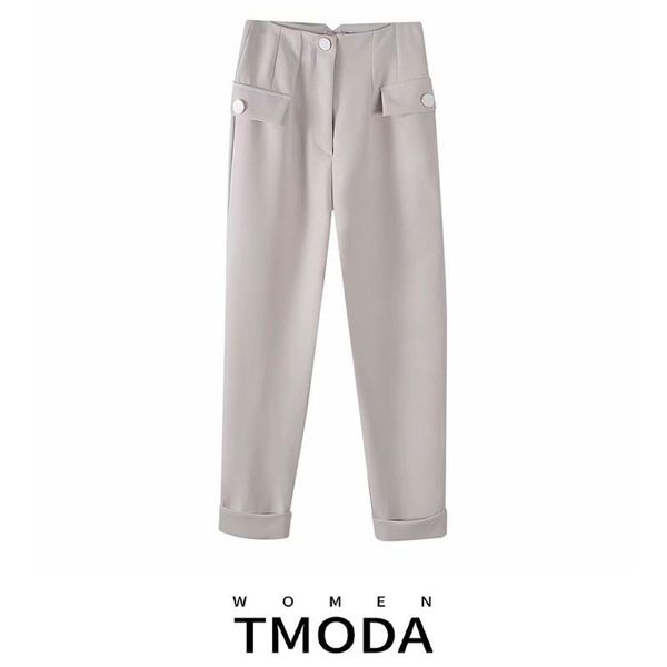 women's pants & capris tmoda1404 2021 za women summer casual solid straight high waist button female elegant street trousers botton pan, Black;white
women's pants & capris tmoda1404 2021 za women summer casual solid straight high waist button female elegant street trousers botton pan, Black;white
