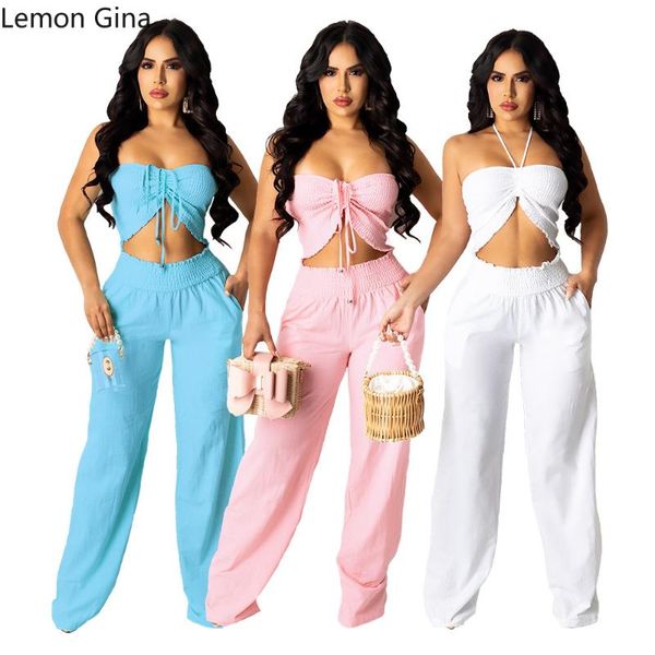 women's two piece pants lemon gina 2021 the summer solid color chest can be adjusted ice crease leisure suit, White
women's two piece pants lemon gina 2021 the summer solid color chest can be adjusted ice crease leisure suit, White