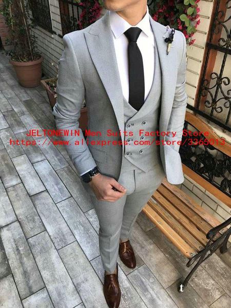 men's suits & blazers jeltoin latest designs light grey wedding for men suit casual blazer groom tuxedo business mens jacket+pants+vest, White;black
men's suits & blazers jeltoin latest designs light grey wedding for men suit casual blazer groom tuxedo business mens jacket+pants+vest, White;black