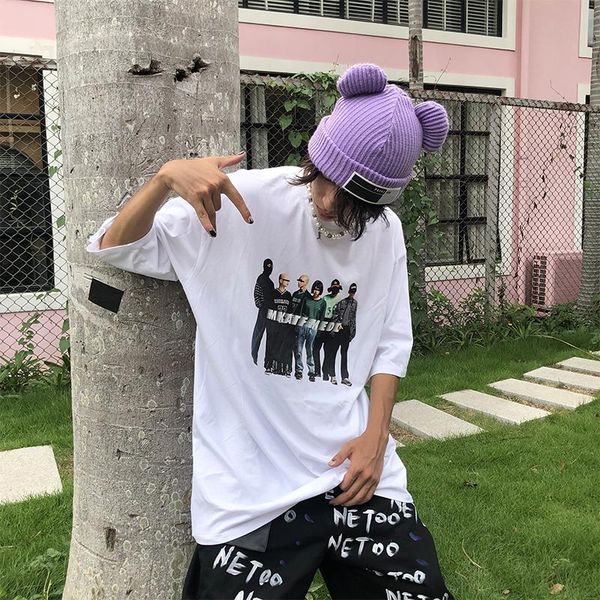 men's t-shirts street style short sleeve fashion brand guochao retro european and american lovers tees, White;black
men's t-shirts street style short sleeve fashion brand guochao retro european and american lovers tees, White;black