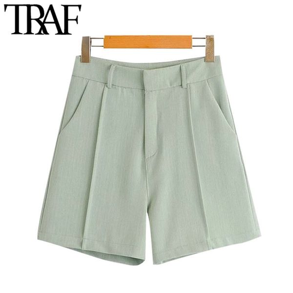 traf women chic fashion side pockets straight shorts vintage high waist zipper female short pants pantalones cortos 210306, White;black
traf women chic fashion side pockets straight shorts vintage high waist zipper female short pants pantalones cortos 210306, White;black