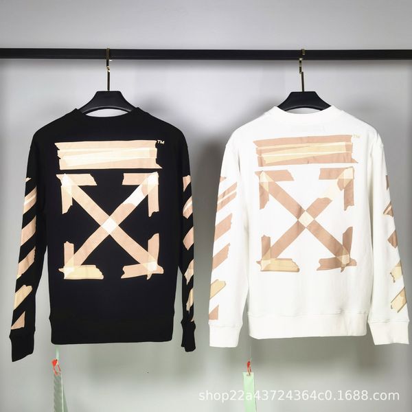 2021ss autumn winter new off rubber band round neck pullover for men and women, Black
2021ss autumn winter new off rubber band round neck pullover for men and women, Black