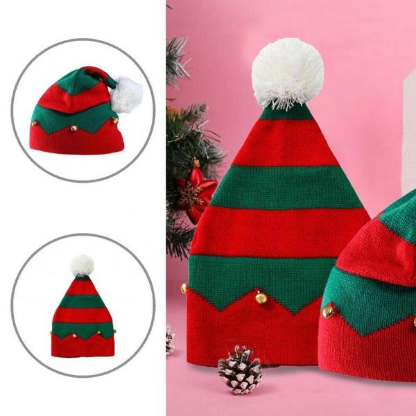 party hats holiday practical contrast colors christmas hat warm kid little bells for winter
party hats holiday practical contrast colors christmas hat warm kid little bells for winter