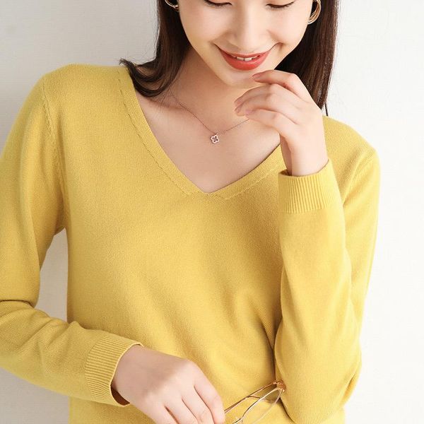 women's sweaters 2021 spring and autumn korean style v-neck long sleeved women slim pullovers all-match bottoming clothes g0008, White;black
women's sweaters 2021 spring and autumn korean style v-neck long sleeved women slim pullovers all-match bottoming clothes g0008, White;black