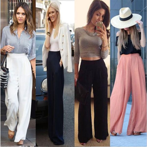 women's pants & capris 2021 sping chiffon wide-leg loose thin long casual woman, Black;white
women's pants & capris 2021 sping chiffon wide-leg loose thin long casual woman, Black;white