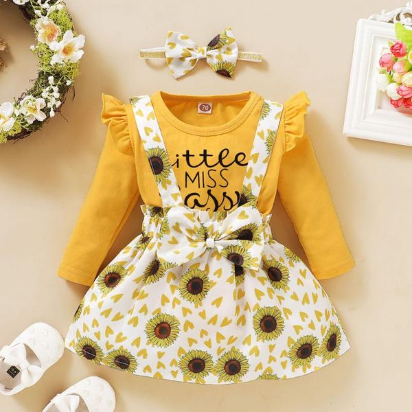 and skirt set suit newborn baby girls sunflower outfits letter bodysuit suspender skirts headband clothes sets baby clothing, White
and skirt set suit newborn baby girls sunflower outfits letter bodysuit suspender skirts headband clothes sets baby clothing, White