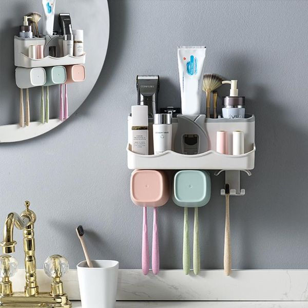 toothbrush holders 3/4 multi-function holder toothpaste storage rack shaver brief plastic bathroom dispenser creative organizer
toothbrush holders 3/4 multi-function holder toothpaste storage rack shaver brief plastic bathroom dispenser creative organizer
