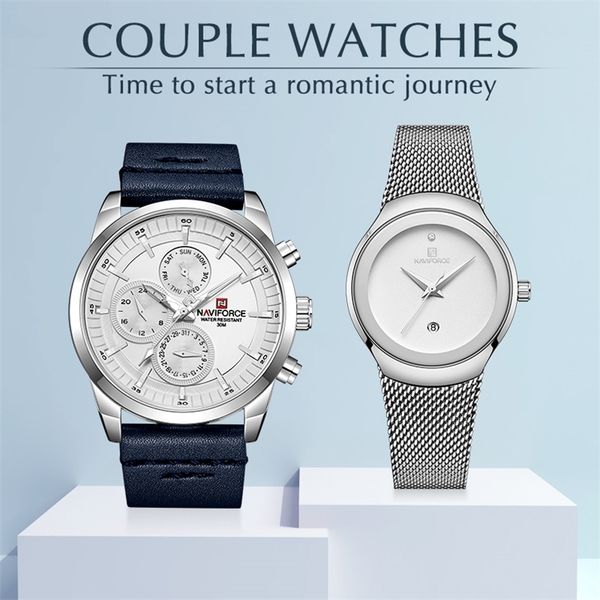 naviforce lovers watches for men and women fashion dress wristwatch waterproof date clock couple watch gifts set sale 210608, Slivery;brown
naviforce lovers watches for men and women fashion dress wristwatch waterproof date clock couple watch gifts set sale 210608, Slivery;brown