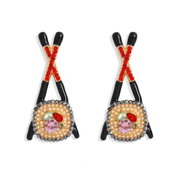 chinese style creative design oil dripping geometric chopsticks inlaid with diamond cartoon earrings dinner pa, Silver
chinese style creative design oil dripping geometric chopsticks inlaid with diamond cartoon earrings dinner pa, Silver