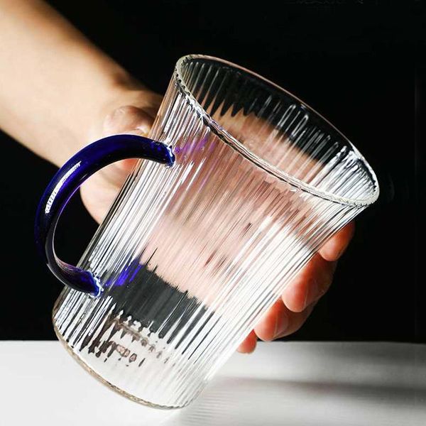 wine glasses creative 350ml/450ml vertical grain gass ins simple fresh heat resisting juice coffee milk cup