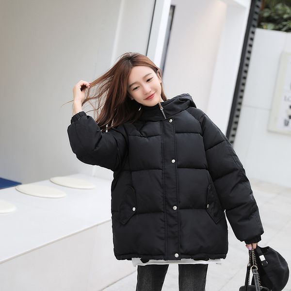 women cotton parka oversize loose jacket winter coats hooded winter bomber jackets female thick quited clothes, Black
women cotton parka oversize loose jacket winter coats hooded winter bomber jackets female thick quited clothes, Black