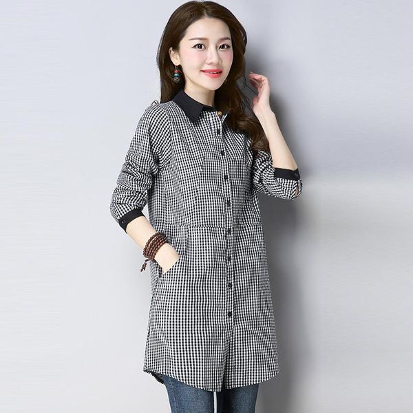 women's blouses & shirts 2021 spring women loose plaid full sleeve slim long cotton and linen bump color blouse shirt red black 8520, White
women's blouses & shirts 2021 spring women loose plaid full sleeve slim long cotton and linen bump color blouse shirt red black 8520, White