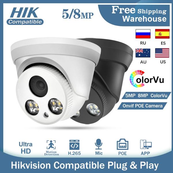 hikvision compatible colorvu 5mp dome poe ip camera 8mp mini home security cctv camera ir 30m onvif h.265 p2p plug&play
hikvision compatible colorvu 5mp dome poe ip camera 8mp mini home security cctv camera ir 30m onvif h.265 p2p plug&play