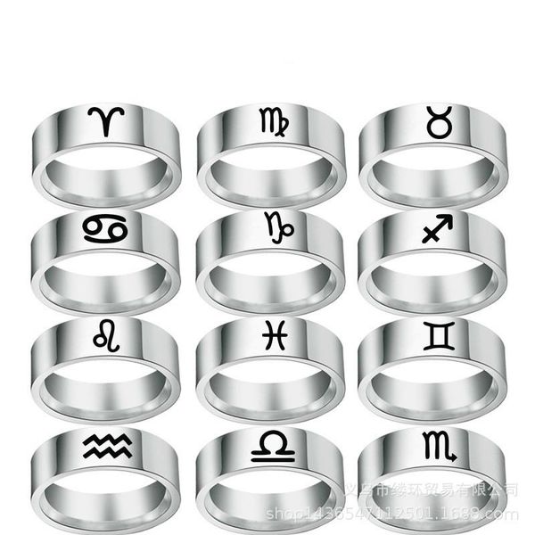 wedding rings 12 zodiac ring aries taurus gemini cancer virgo libra scorpius sagittarius capricornus stainless steel jewelry, Slivery;golden
wedding rings 12 zodiac ring aries taurus gemini cancer virgo libra scorpius sagittarius capricornus stainless steel jewelry, Slivery;golden