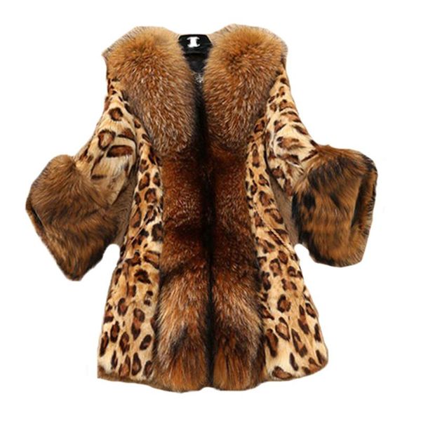 women's fur & faux 2021 leopard coat women winter v-neck fashion long plus size loose autumn casual warm raccoon jacket n1264, Black
women's fur & faux 2021 leopard coat women winter v-neck fashion long plus size loose autumn casual warm raccoon jacket n1264, Black