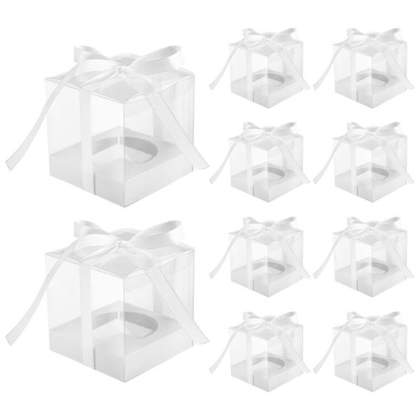 gift wrap nuoy 10pcs cupcake packing boxes transparent cake ornament bakery