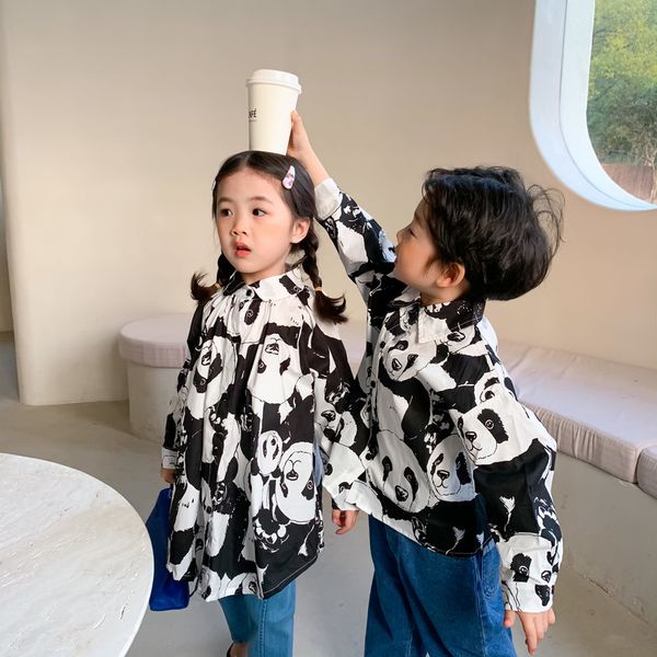 milancel spring new kids shirts long sleeve print panda cute shirts 210306, White;black
milancel spring new kids shirts long sleeve print panda cute shirts 210306, White;black