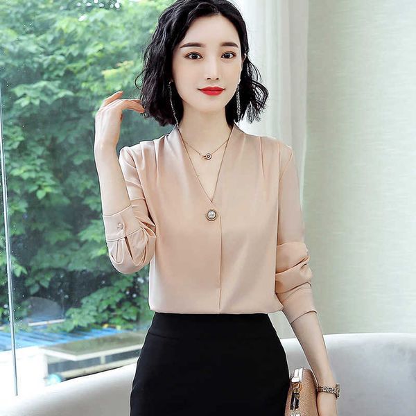 korean silk women blouses elegant satin blouse long sleeve shirts woman v-neck white shirt plus size blusas mujer de moda 210531
korean silk women blouses elegant satin blouse long sleeve shirts woman v-neck white shirt plus size blusas mujer de moda 210531