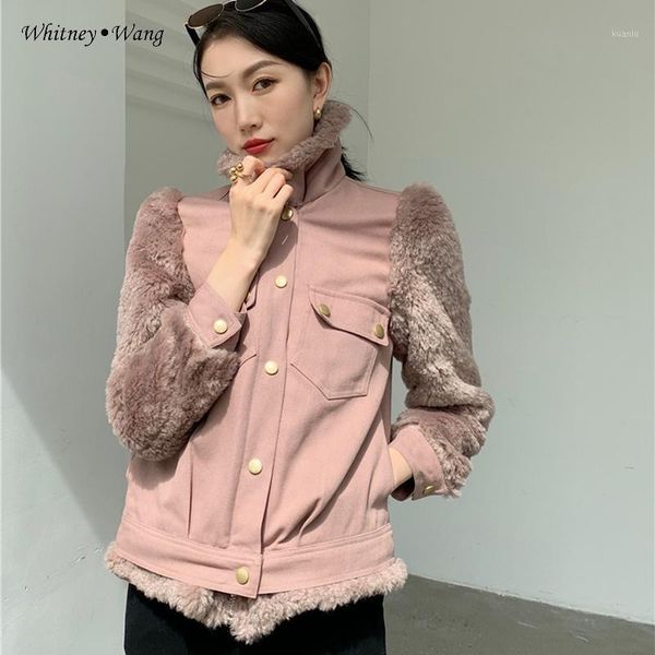 women's jackets whitney wang 2021 winter fashion streetwear faux lambs patchwork coat women thick warm jacket outwear, Black;brown
women's jackets whitney wang 2021 winter fashion streetwear faux lambs patchwork coat women thick warm jacket outwear, Black;brown