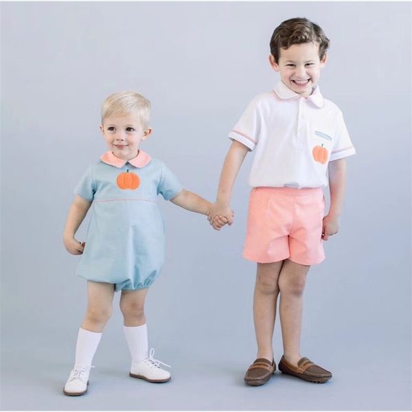 2pcs spanish clothing sets for toddler boy boutique romper baby smocked suits boys summer cotton clothes suit brother's outfit 210309, White
2pcs spanish clothing sets for toddler boy boutique romper baby smocked suits boys summer cotton clothes suit brother's outfit 210309, White