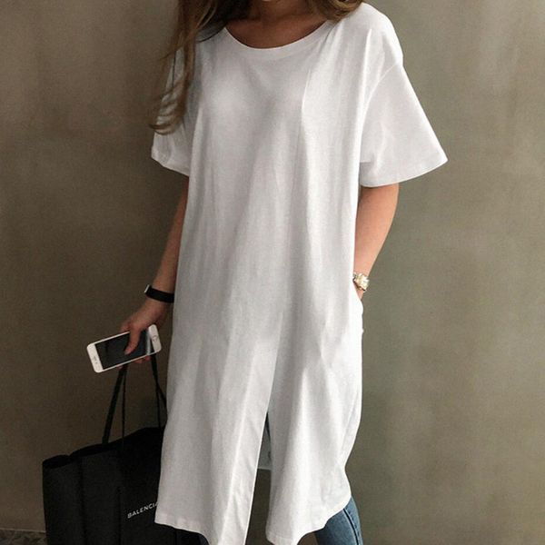2021 female korean woman casual summer loosely ed in short sleeves plain white new fashion midi split g2o1, Black;gray
2021 female korean woman casual summer loosely ed in short sleeves plain white new fashion midi split g2o1, Black;gray